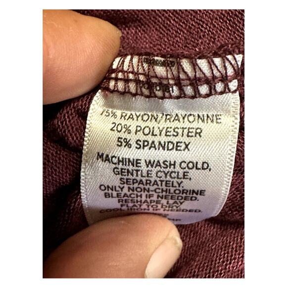 Caslon Women's Burgundy Button Down Long Sleeve Cardigan Sweater XXSP NWOT - Picture 8 of 8